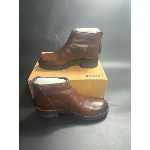 SoftWalk New Elmhurst Bootie in Dark Brown Size 10M‎